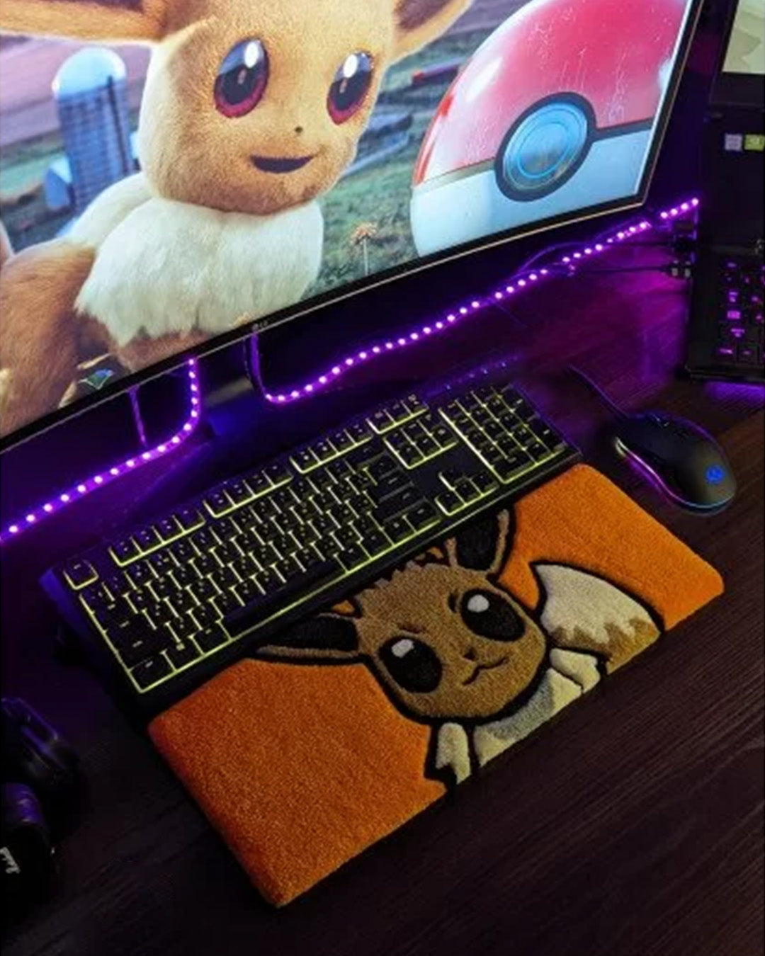 Eevee Pokemon Keyboard Rug