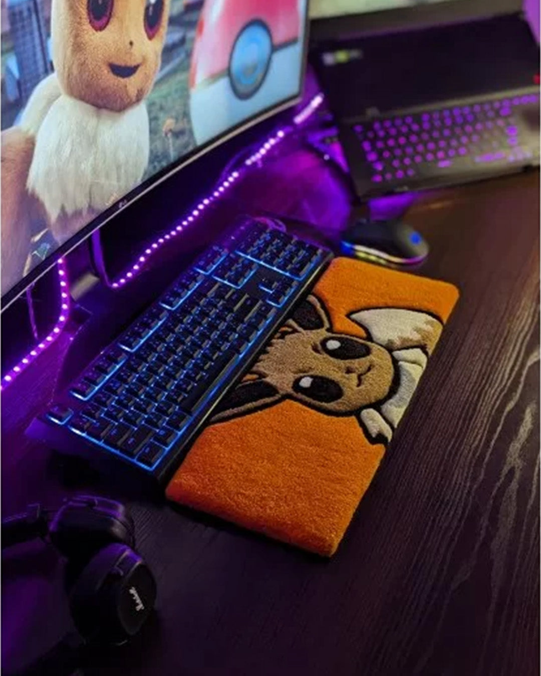 Eevee Pokemon Keyboard Rug