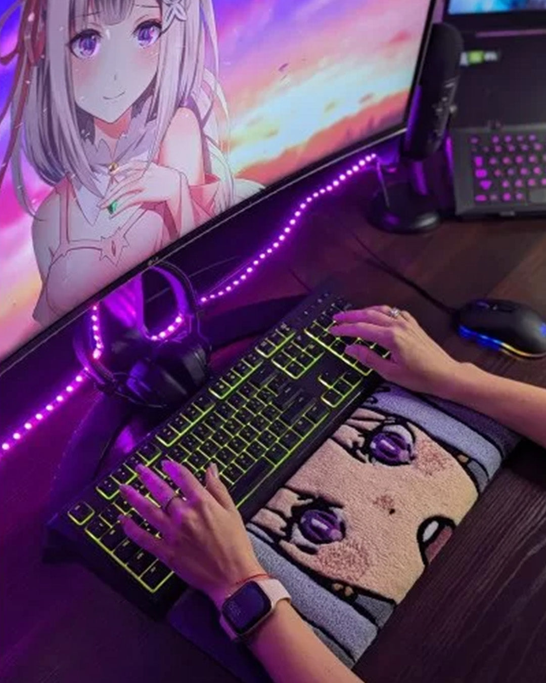 Emilia Le Zero Anime Keyboard Rug