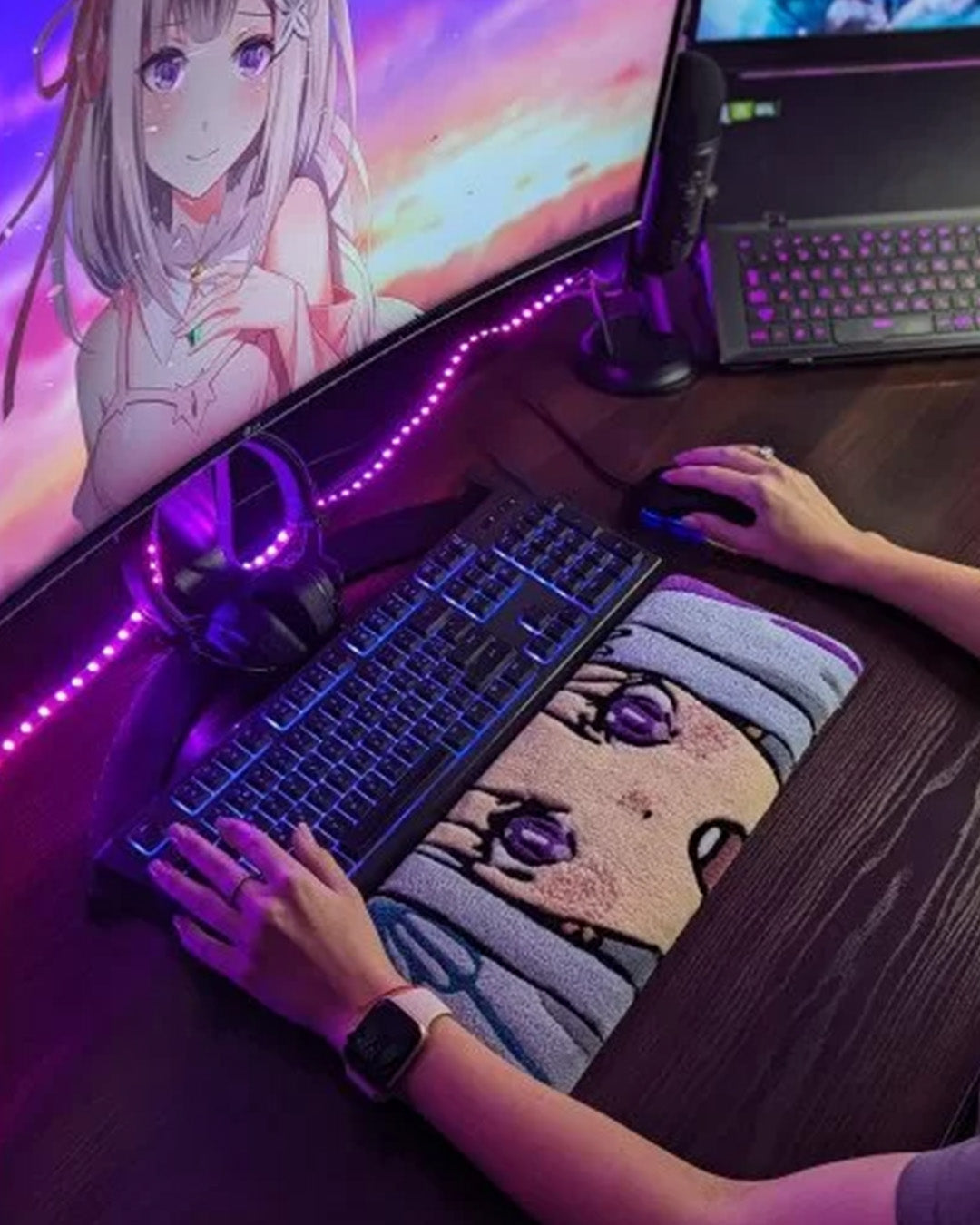 Emilia Le Zero Anime Keyboard Rug