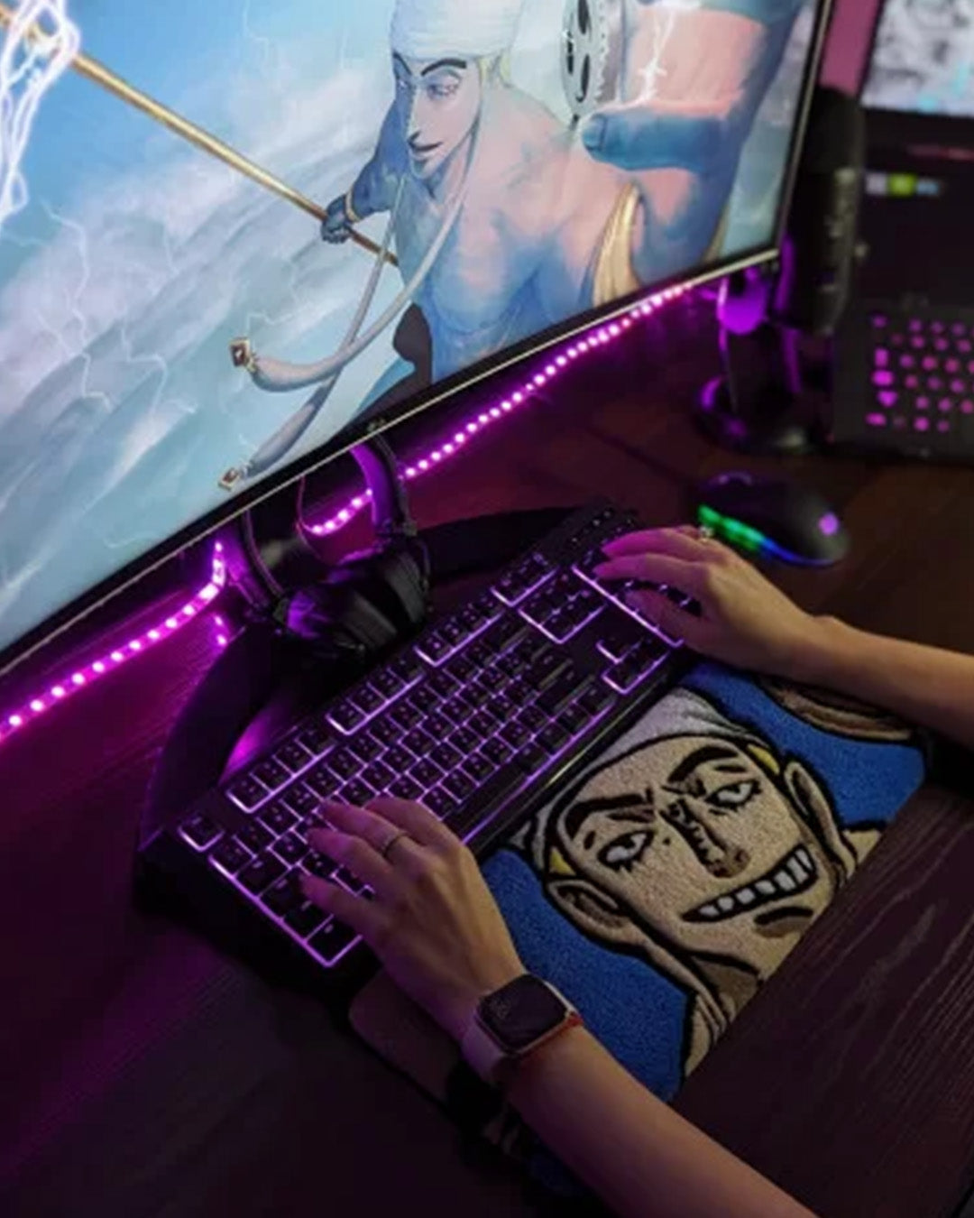 Enel One Piece Anime Keyboard Rug