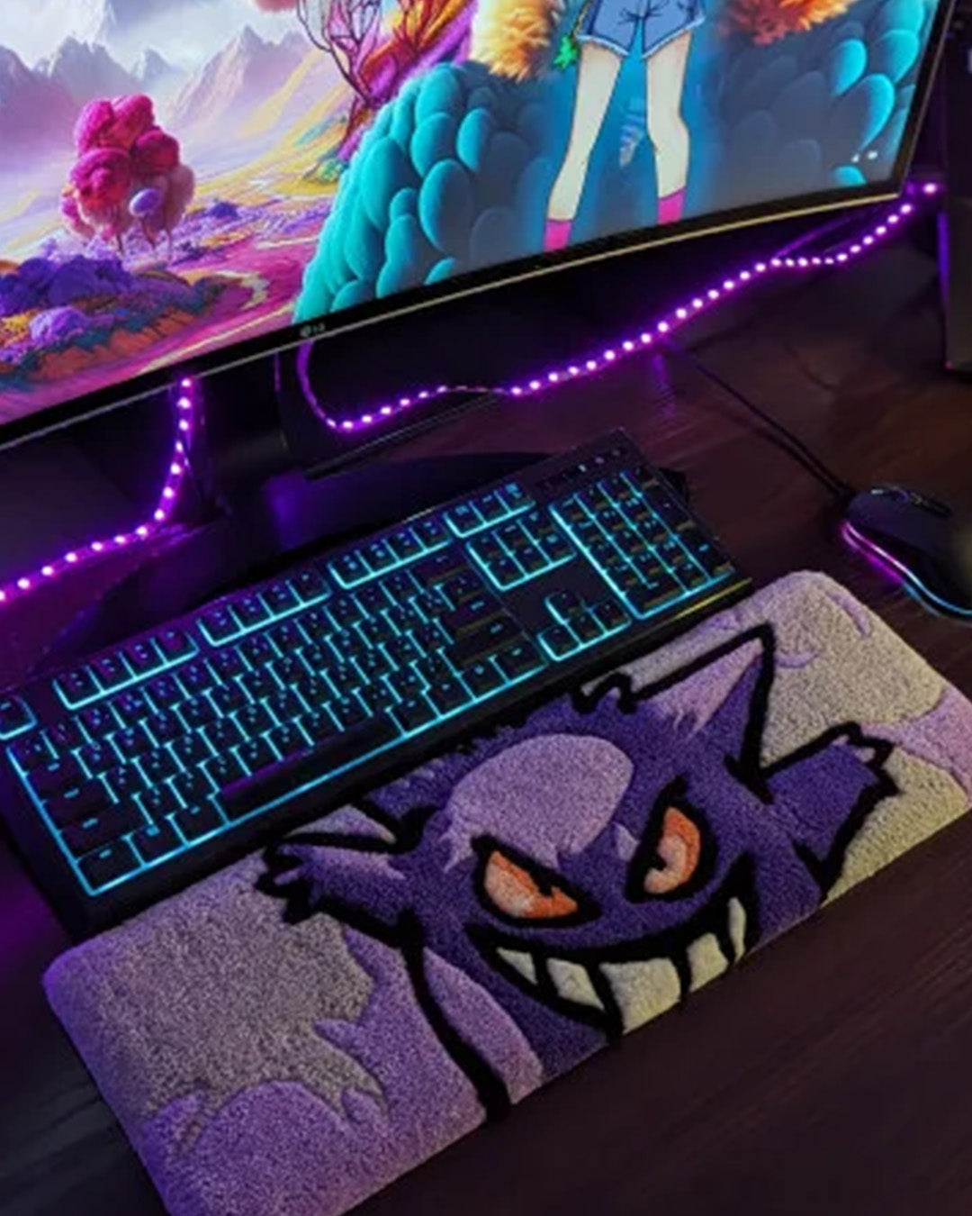 Gengar Pokemon Keyboard Rug