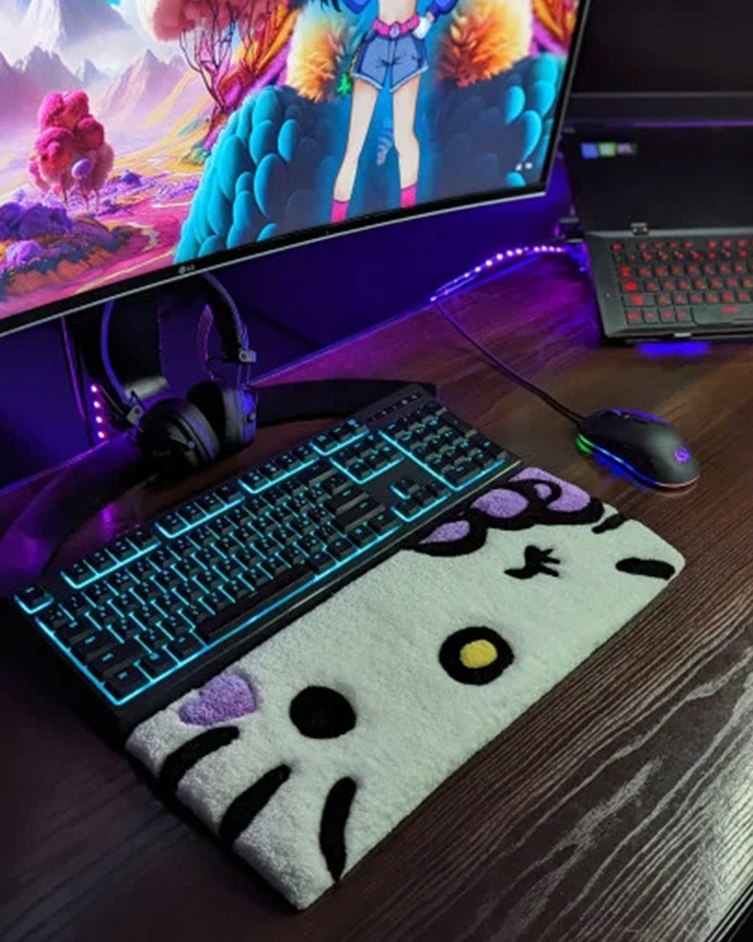 Hello Kitty Purple Special Keyboard Rug