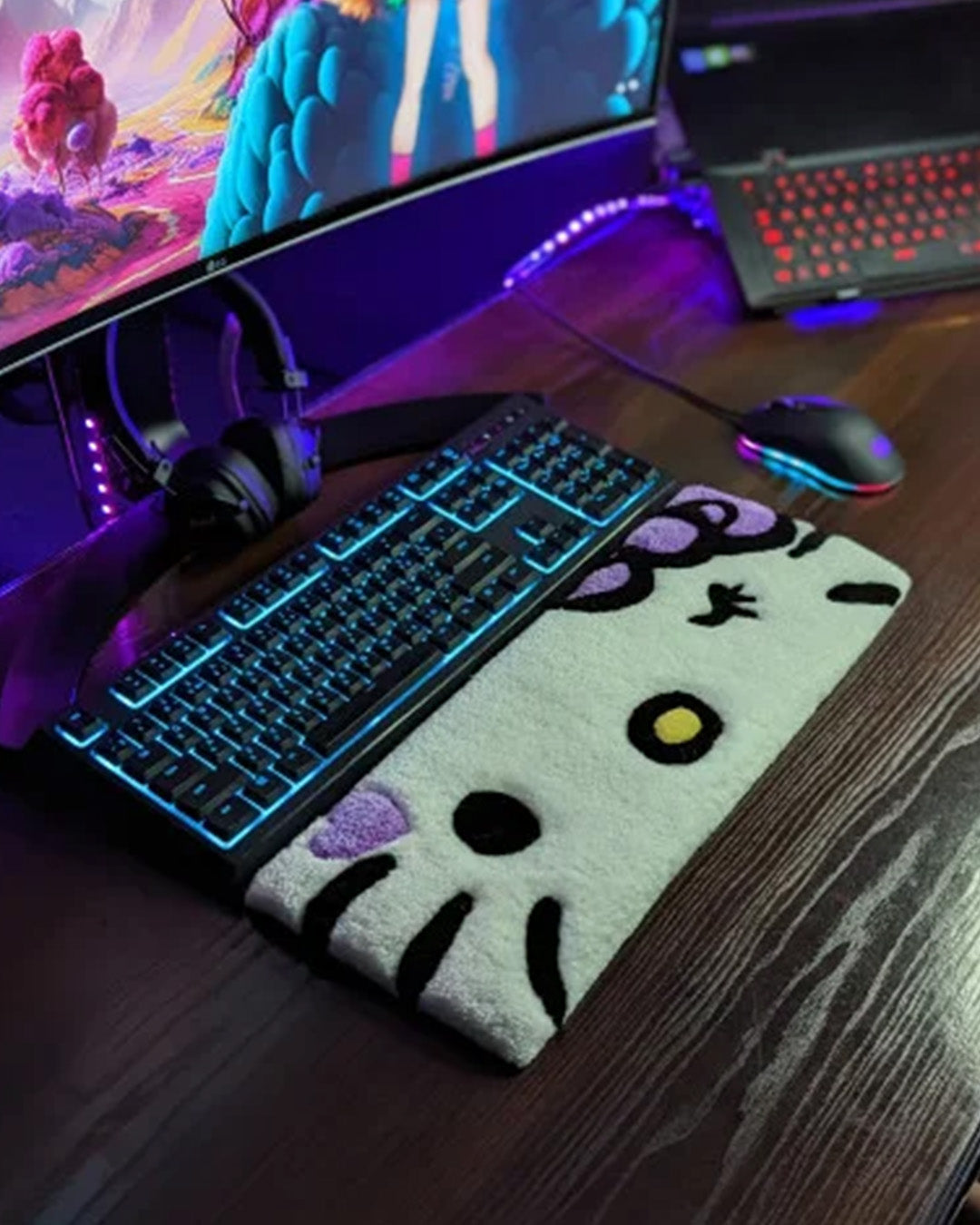 Hello Kitty Purple Special Keyboard Rug