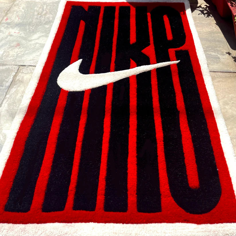 Nike Linear Typography Hand-Tufted Rug