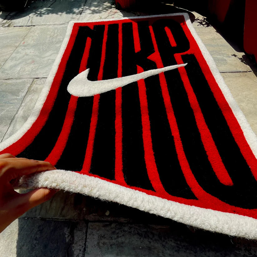 Nike Linear Typography Hand-Tufted Rug