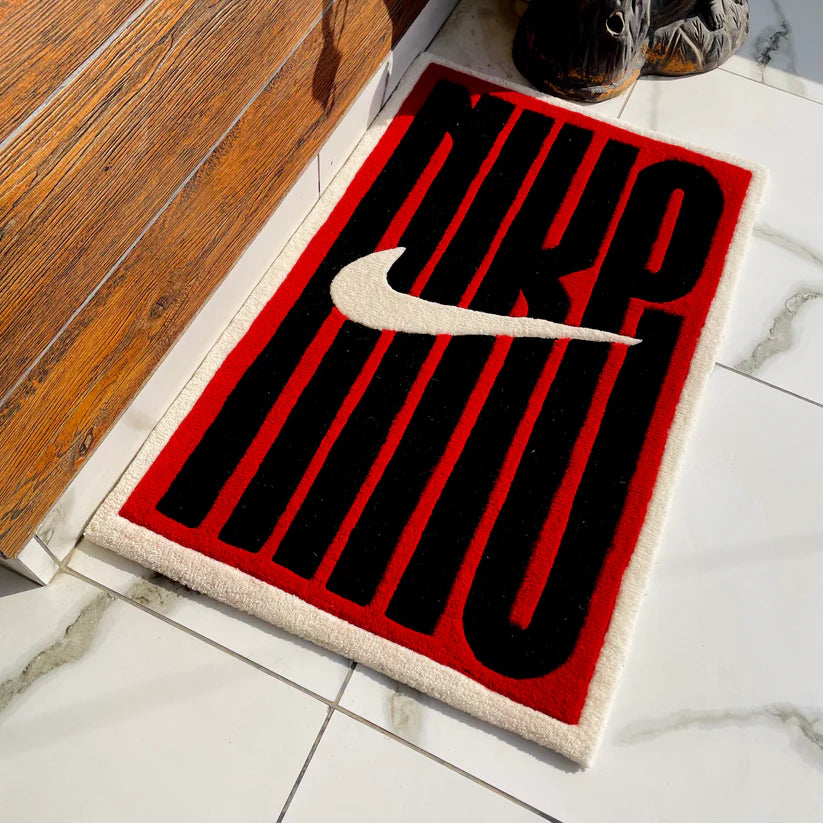 Nike Linear Typography Hand-Tufted Rug