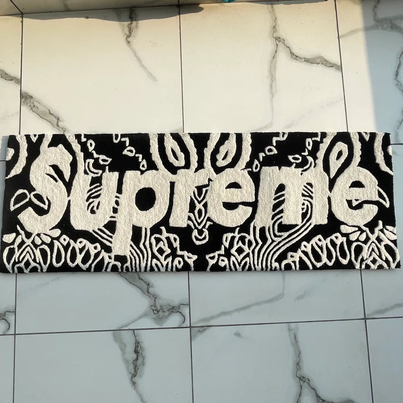 Supreme Logo x Bandana Hand-Tufted Rug