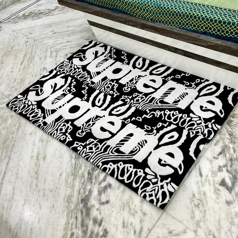 Supreme Logo x Bandana Hand-Tufted Rug