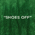 “Shoes Off” Inspired Rug – Green Grass Streetwear Aesthetic Rug