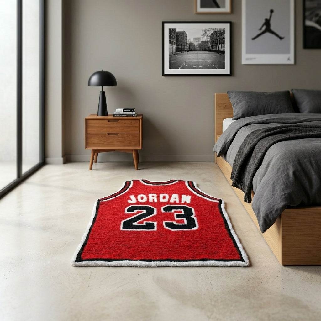 Basketball Jersey Rug – 23 Sports Icon Aesthetic Tufted Rug