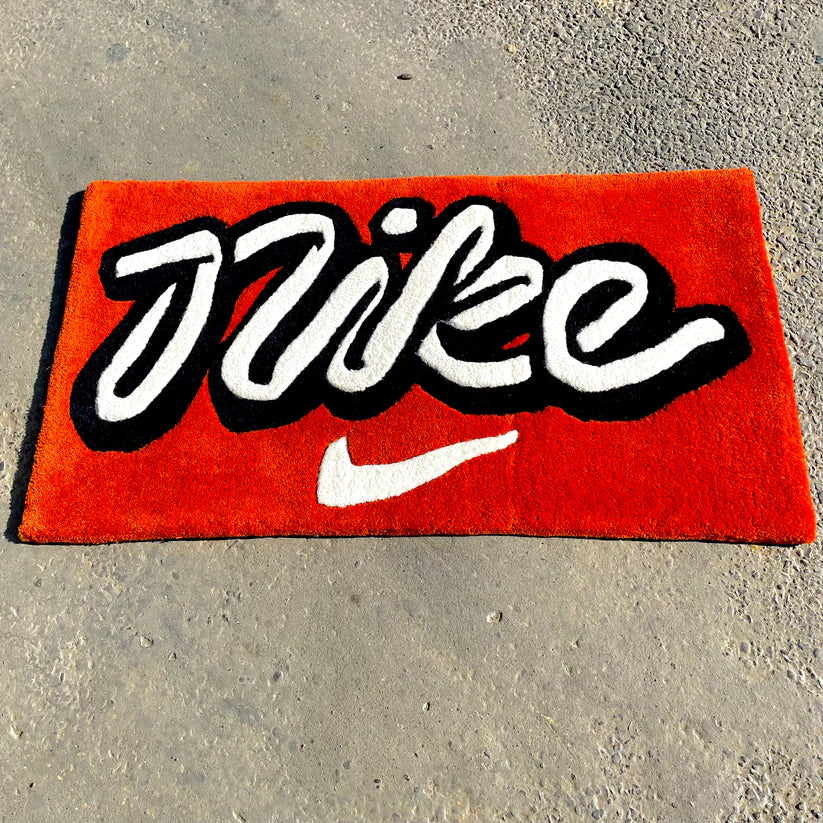 Nike Orange Hand-Tufted Rug