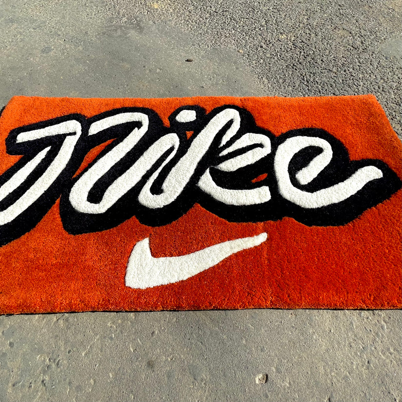 Nike Orange Hand-Tufted Rug