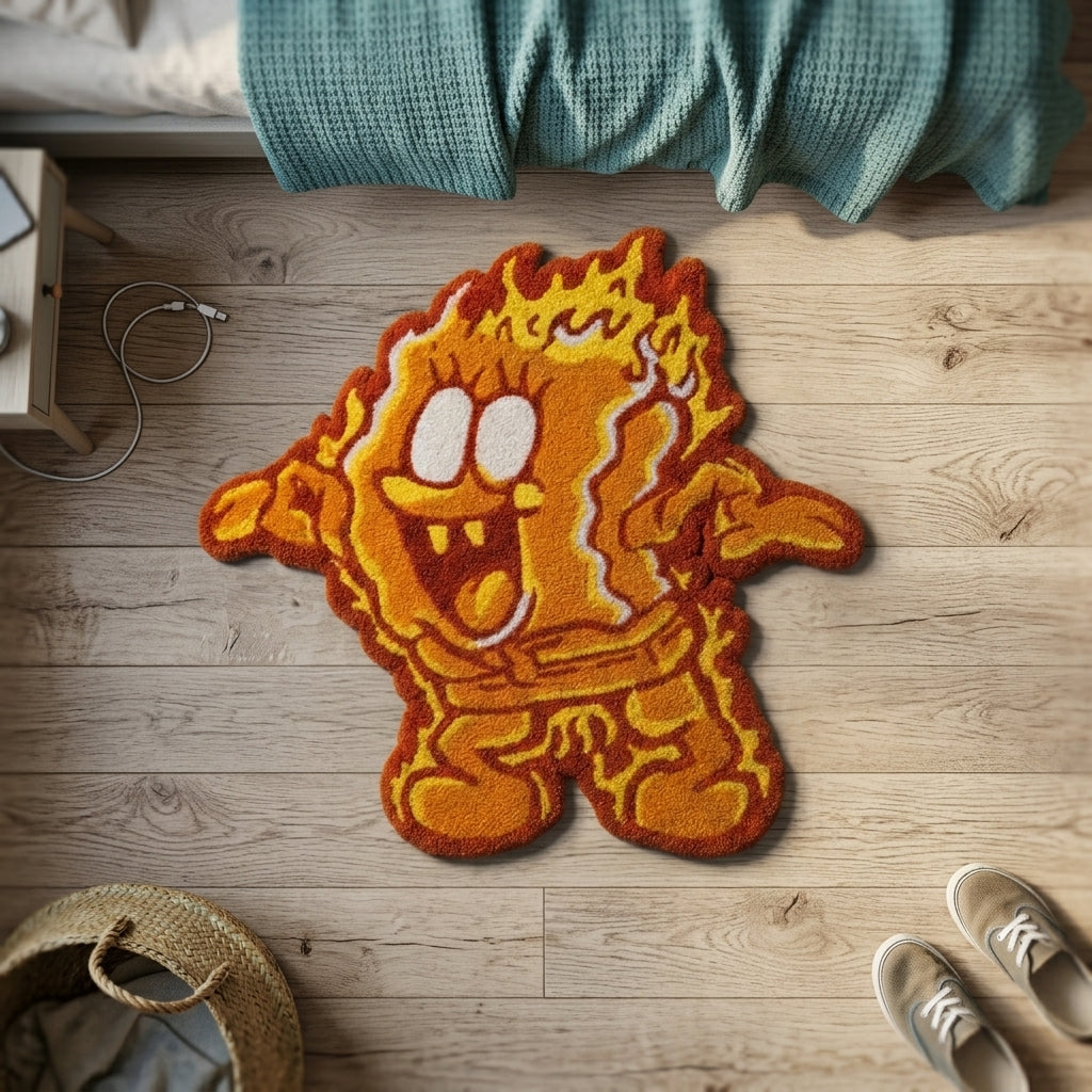 Spongebob Fire rug