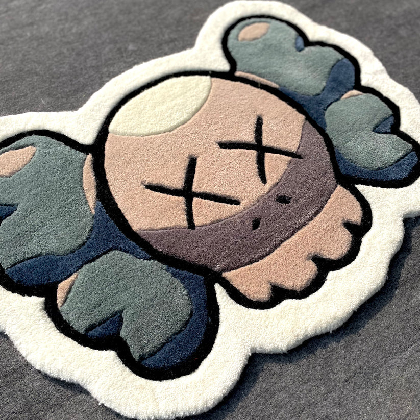 Kaws Face Custom Hand-Tufted Rug