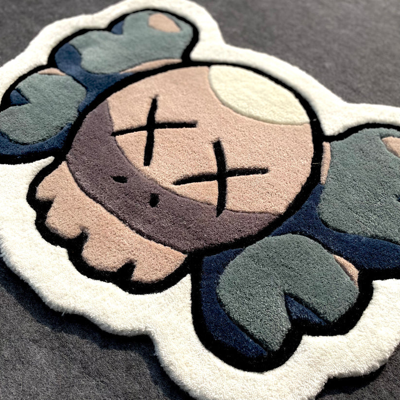 Kaws Face Custom Hand-Tufted Rug