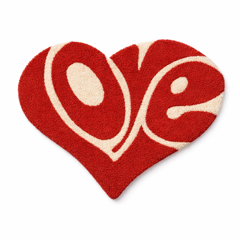 Love-Heart hand tufted rug