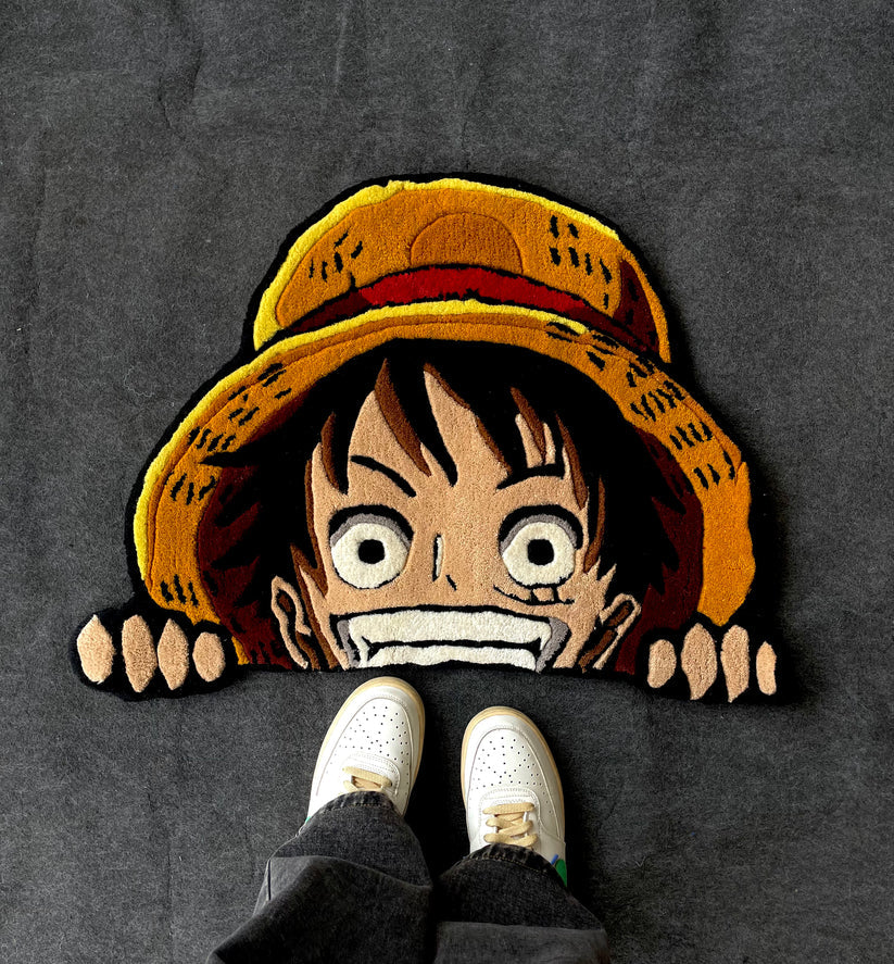 Luffy Peeking Hand-Tufted Rug