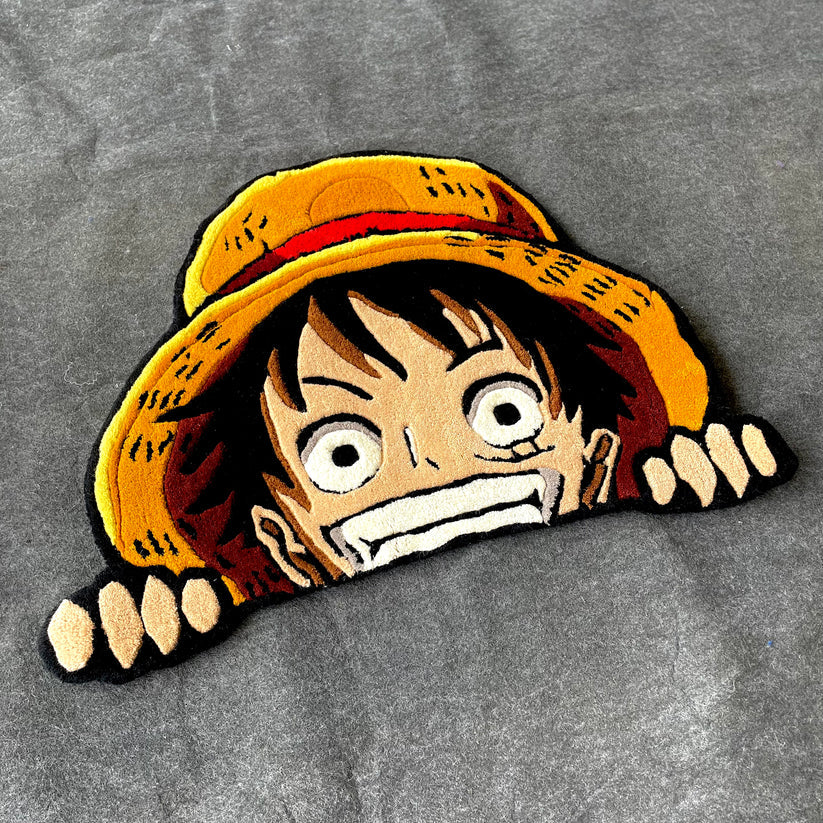 Luffy Peeking Hand-Tufted Rug