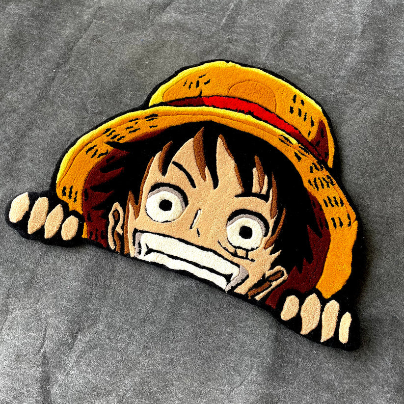 Luffy Peeking Hand-Tufted Rug