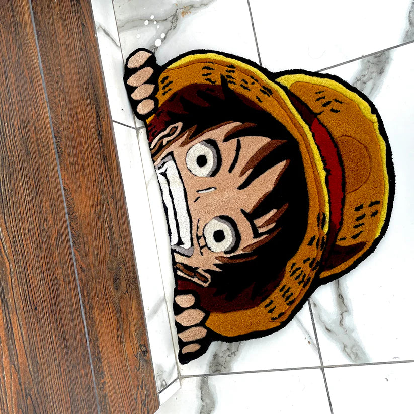 Luffy Peeking Hand-Tufted Rug