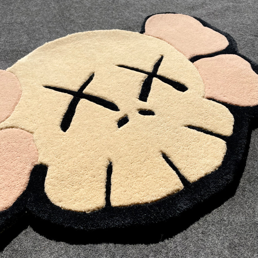 Kaws Cream Colour Hand-Tufted Rug