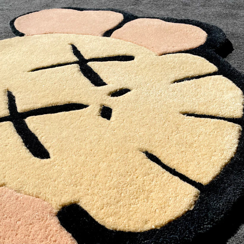 Kaws Cream Colour Hand-Tufted Rug