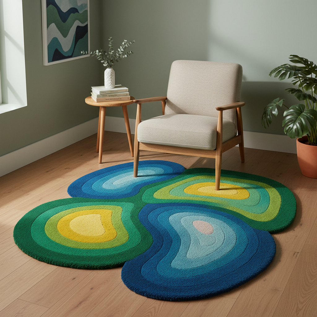 Meadow Bloom Daisy Pattern Rug by Just Rugs