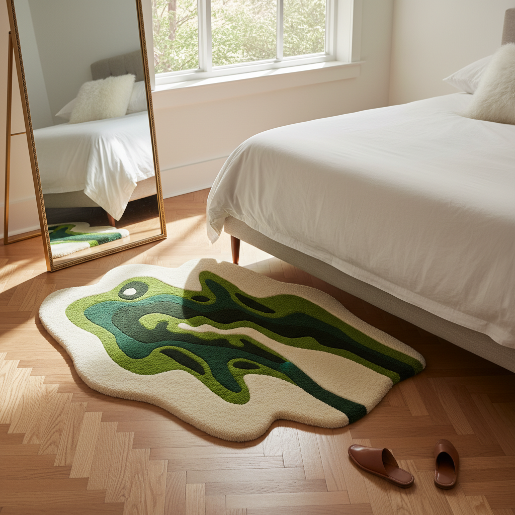 Green Moss Tufted Rug