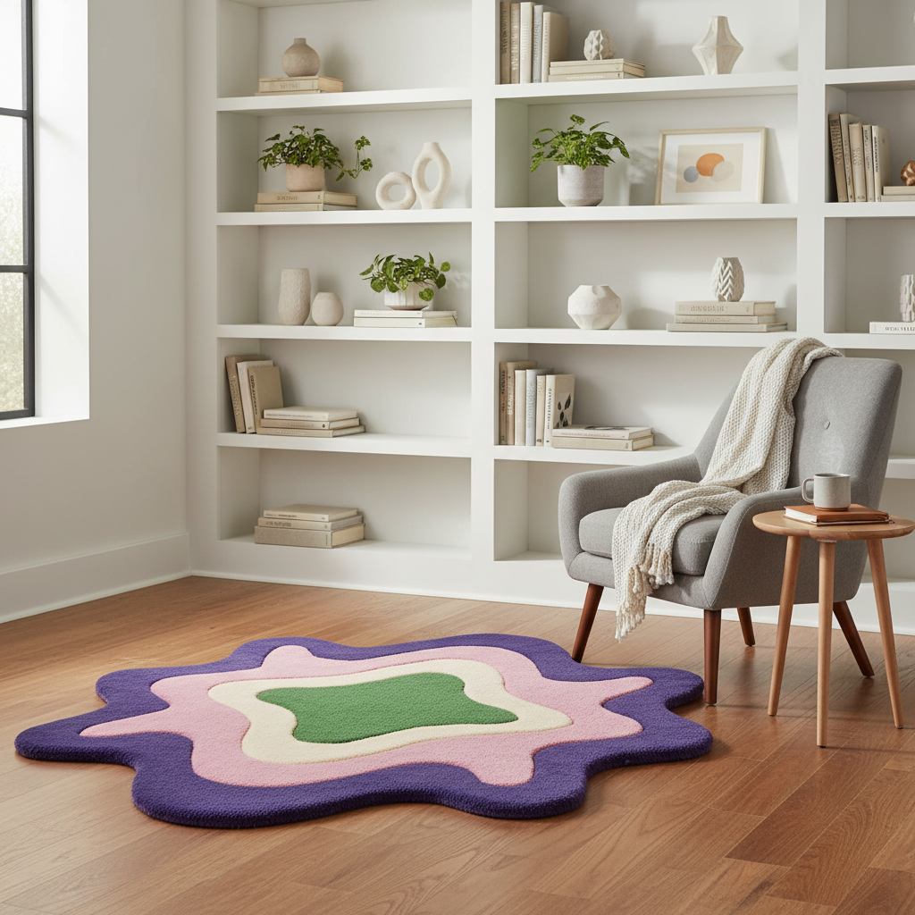 Abstract Pastel Splash Rug by Just Rugs