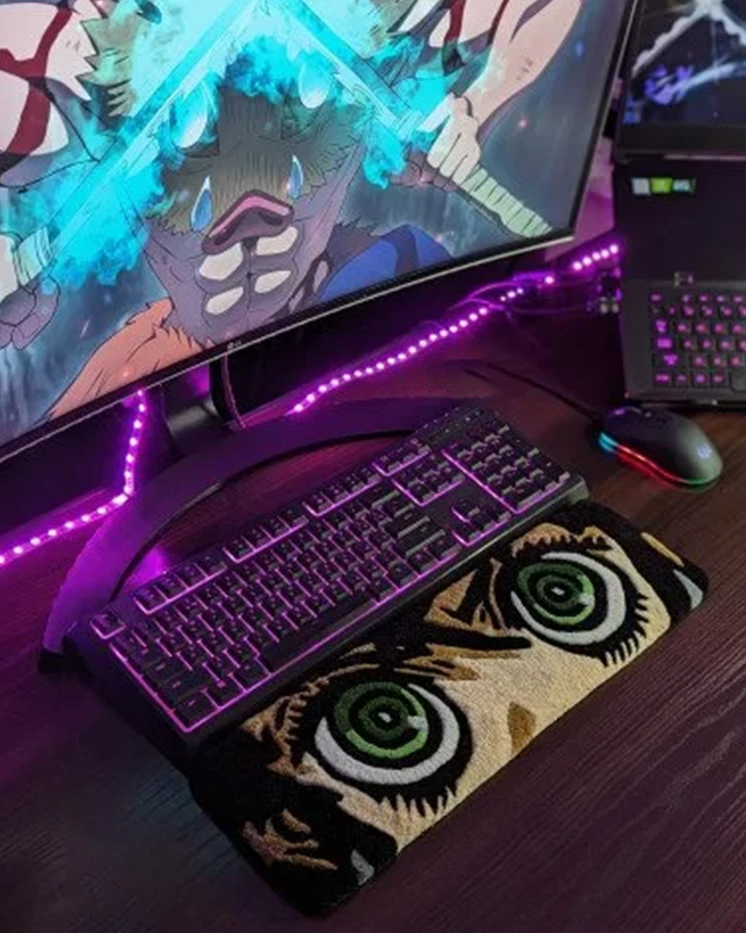 Inosuke Hashibira Anime Keyboard Rug