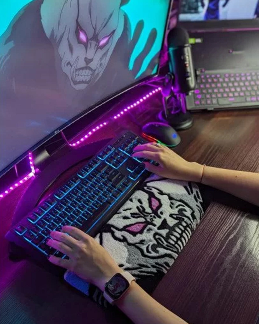 Panda Jujutsu Kaisen Keyboard Rug