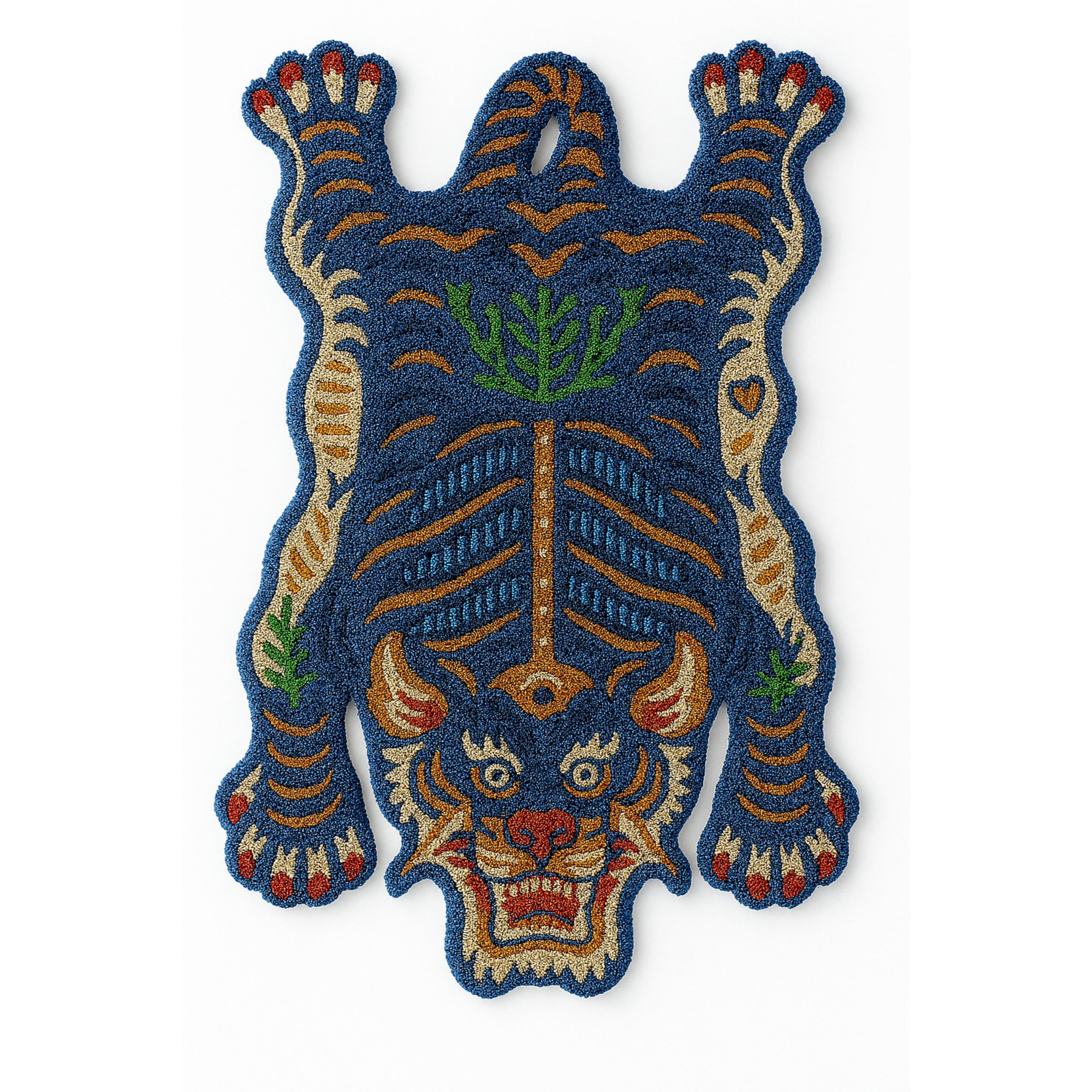 Wild Tiger Mindnight Blue Striking Rug by Just Rugs