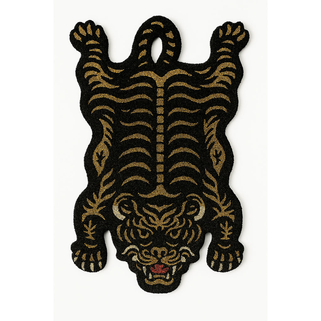Wild Tiger Dark Goldenrod Striking Rug by Just Rugs