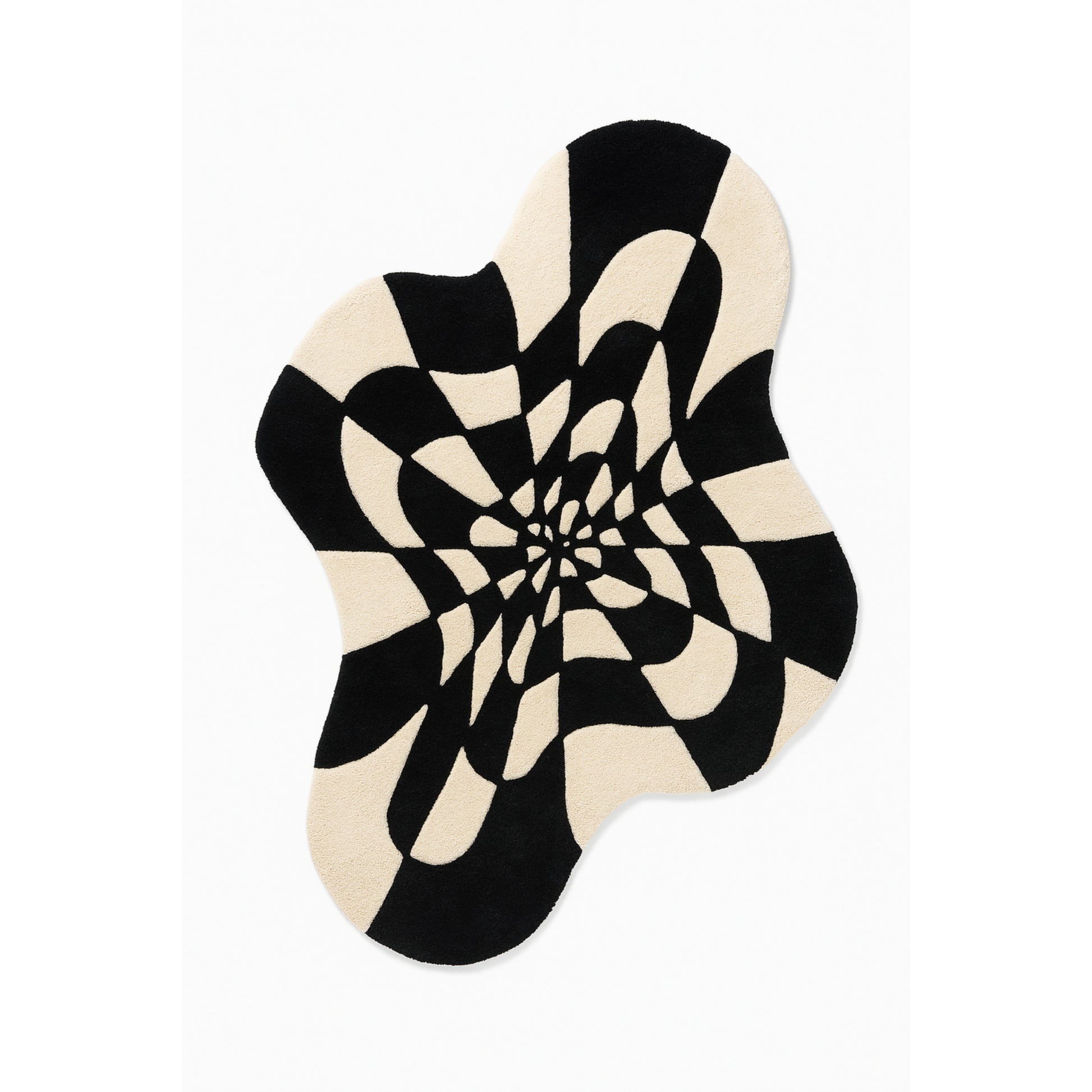 Check Spiral Rug