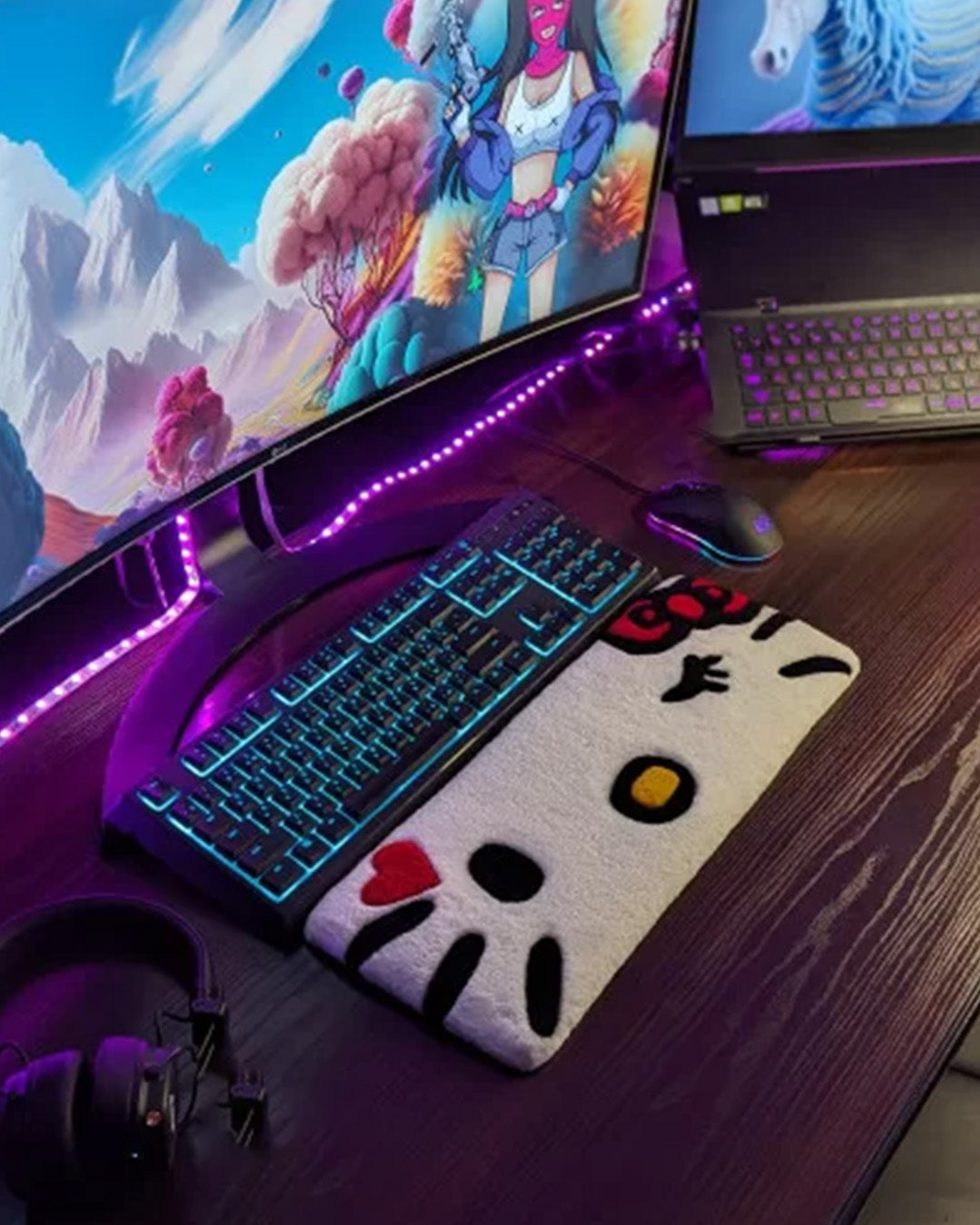 Red Hello Kitty Special Keyboard Rug