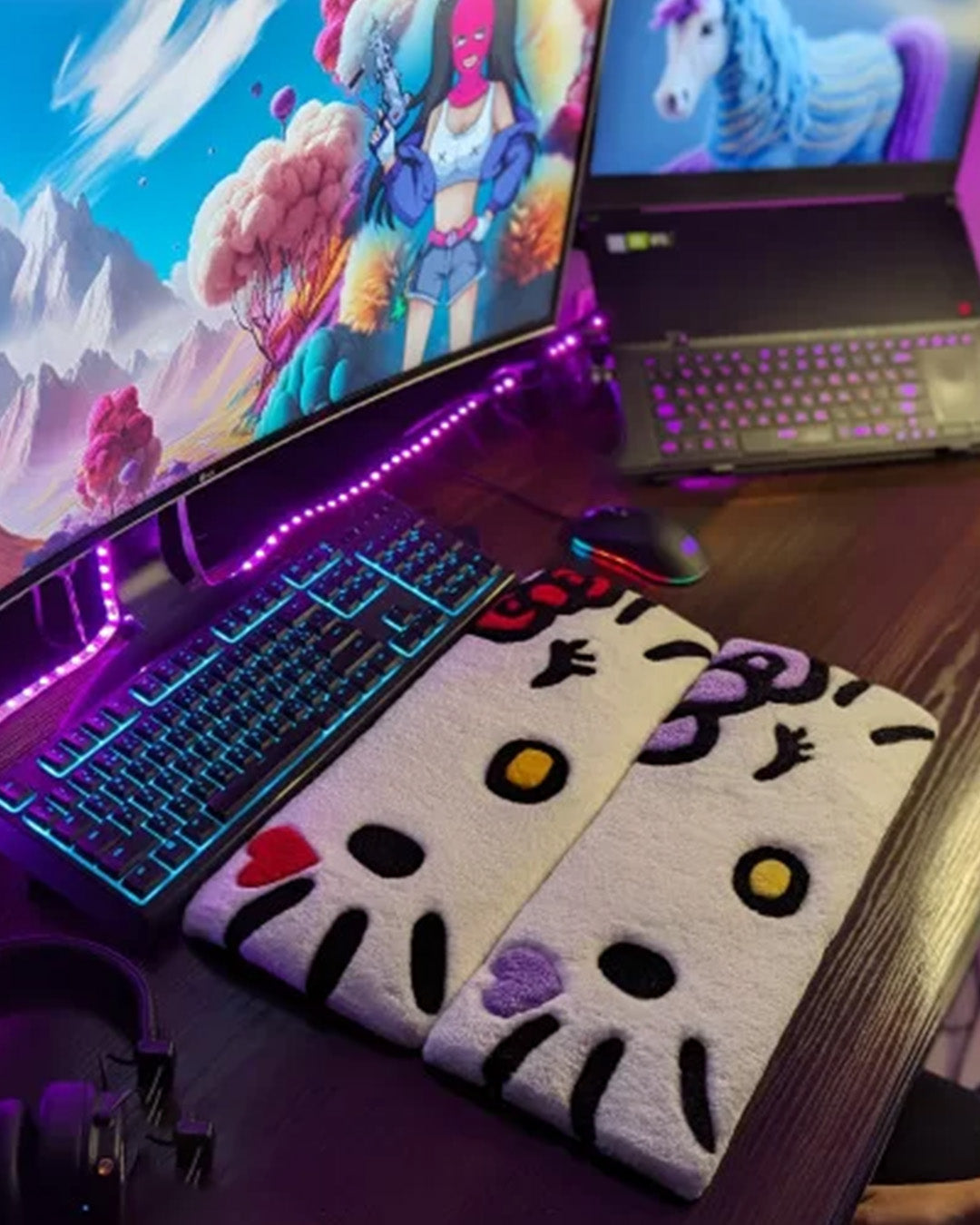 Red Hello Kitty Special Keyboard Rug