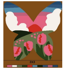 butterfly painting rug