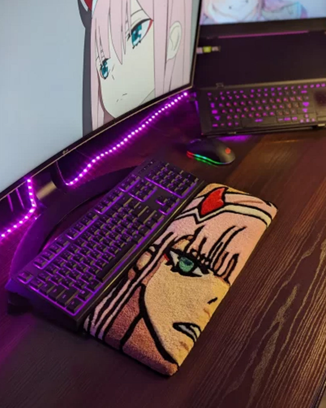 Zero Two Anime Keyboard Rug