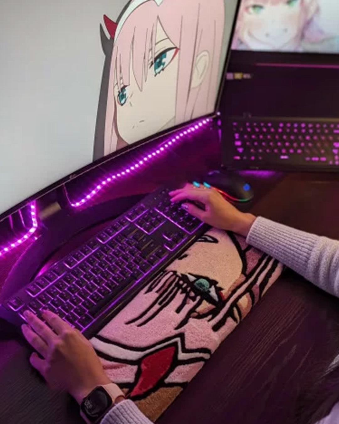 Zero Two Anime Keyboard Rug