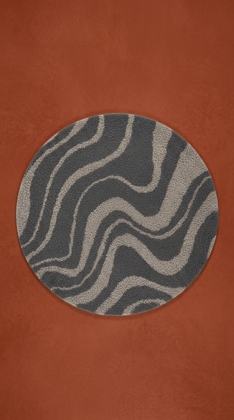 Veloso Abstract Striped Shag Area Rug