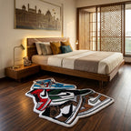 Sneaker Stack Rug – Hype Streetwear Multi Sneaker Tufted Rug