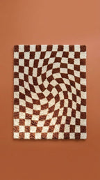 Luther Modern Checkered Shag Area Rug