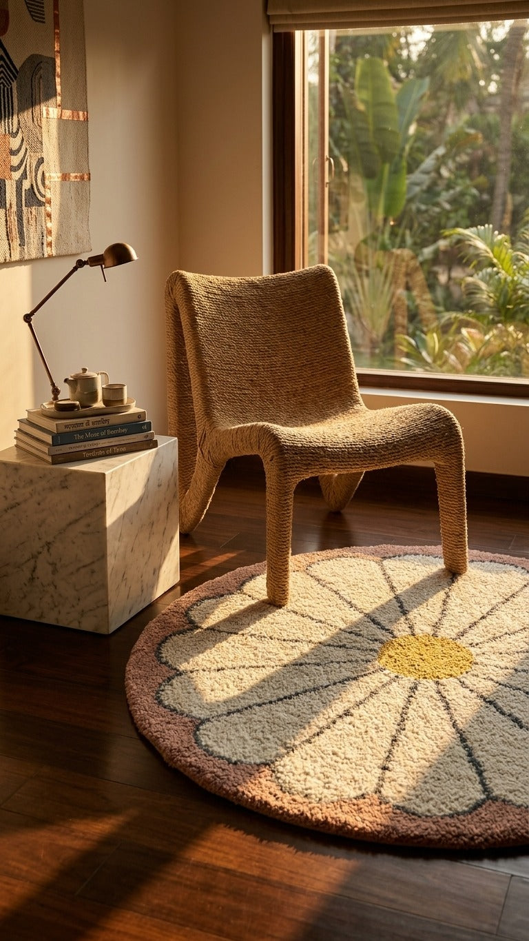 Lily Kids Flower Shag Area Rug