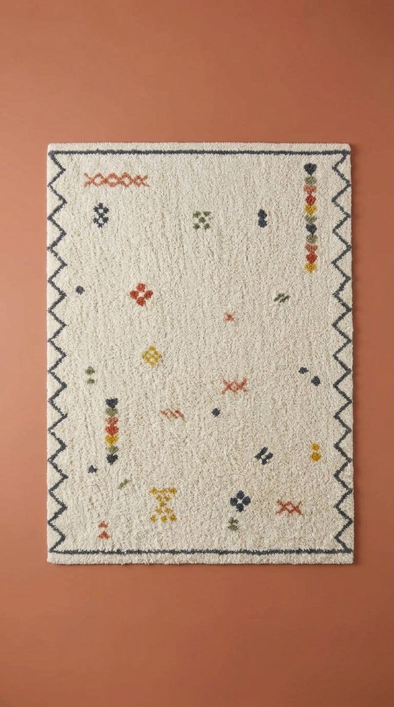 Eila Tribal Shag Area Rug