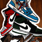Sneaker Stack Rug – Hype Streetwear Multi Sneaker Tufted Rug