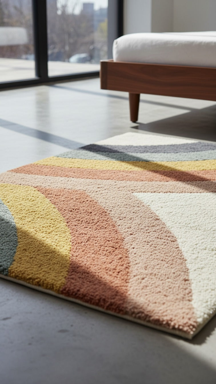 Eva Kids Rainbow Shag Area Rug