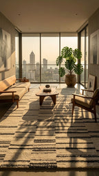 Levine Modern Geometric Shag Area Rug