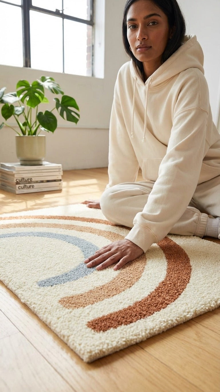 Anna Kids Rainbow Shag Area Rug