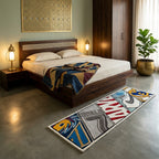 Sneaker Collage Runner Rug – Streetwear Panel Design Tufted Rug